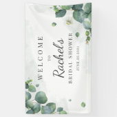 Eucalyptus Greenery Elegant Floral Vrijgezellenfee Spandoek (Verticaal)