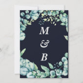 Eucalyptus Greenery Elegant Floral Wedding Kaart (Achterkant)