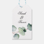 Eucalyptus Greenery Elegant Gift Label Cadeaulabel (Voorkant)