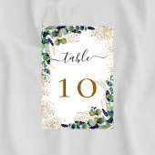Eucalyptus greenery elegant glitter gold kaart