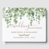 Eucalyptus Greenery Elegant Gold Wedding Gastenboek (Voorkant)