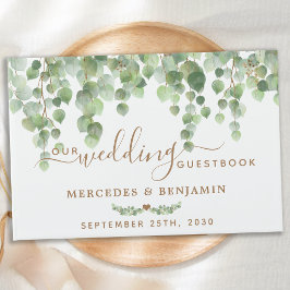 Eucalyptus Greenery Elegant Gold Wedding Gastenboek