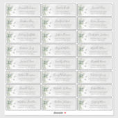 Eucalyptus Greenery Elegant Guest Address Sticker (Vel)