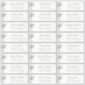 Eucalyptus Greenery Elegant Guest Address Sticker (Voorkant)