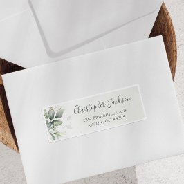 Eucalyptus Greenery Elegant Guest Address Sticker