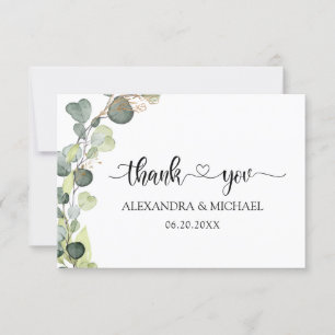 Eucalyptus Greenery Elegant Hartelijk dank Kaart