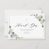 eucalyptus greenery elegant lijst dank je creditca kaart (Voorkant)