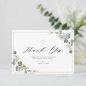 eucalyptus greenery elegant lijst dank je creditca kaart (Staand voorkant)