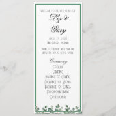 Eucalyptus Greenery Elegant minimalistisch program Programmakaart (Voorkant)