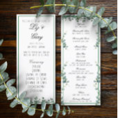 Eucalyptus Greenery Elegant minimalistisch program Programmakaart