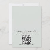 Eucalyptus Greenery Elegant Modern QR Code Wedding Kaart (Achterkant)