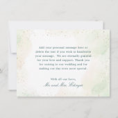 Eucalyptus Greenery Elegant Non Photo Wedding Bedankkaart (Achterkant)