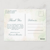 Eucalyptus Greenery Elegant Non Photo Wedding Briefkaart (Achterkant)