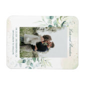 Eucalyptus Greenery Elegant Photo Save the Date Magneet (Horizontaal)