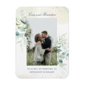 Eucalyptus Greenery Elegant Photo Save the Date Magneet (Verticaal)
