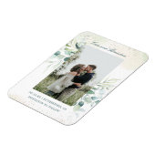 Eucalyptus Greenery Elegant Photo Save the Date Magneet (Linkerzijde)