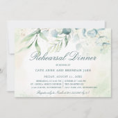 Eucalyptus Greenery Elegant Rehearsal Dinner Kaart (Voorkant)