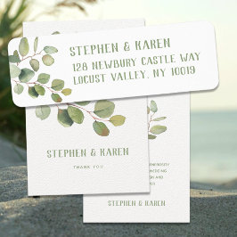 Eucalyptus Greenery Elegant Return Address Label