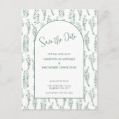 Eucalyptus Greenery Elegant Save the Date Wedding Briefkaart (Voorkant)