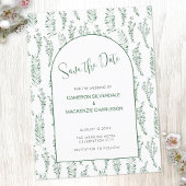 Eucalyptus Greenery Elegant Save the Date Wedding Briefkaart