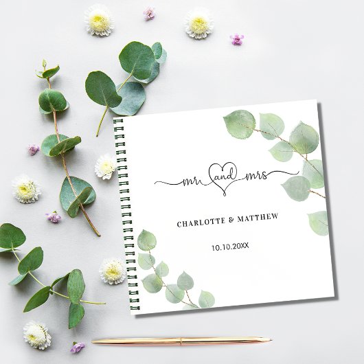 Eucalyptus greenery elegant uit het gastenboek notitieboek