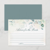 Eucalyptus Greenery Elegant Vrijgezellenfeest Advieskaart (Voorkant / Achterkant)