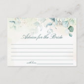 Eucalyptus Greenery Elegant Vrijgezellenfeest Advieskaart (Voorkant)