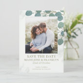 Eucalyptus Greenery Elegant Waterverf Leaves Invi Kaart (Staand voorkant)