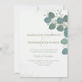 Eucalyptus Greenery Elegant Waterverf Leaves Kaart (Voorkant)