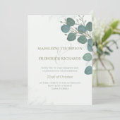 Eucalyptus Greenery Elegant Waterverf Leaves Kaart (Staand voorkant)