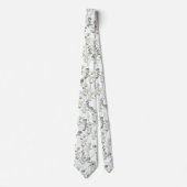 Eucalyptus Greenery Elegant Waterverf Wedding Stropdas (Voorkant)