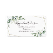 Eucalyptus Greenery Elegant Weddenschap Label (Voorkant)