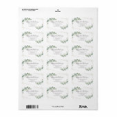 Eucalyptus Greenery Elegant Weddenschap Label (Full Sheet)