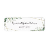 Eucalyptus Greenery Elegant Weddenschap Label (Voorkant)