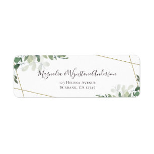 Eucalyptus Greenery Elegant Weddenschap Label