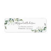 Eucalyptus Greenery Elegant Weddenschap Label (Voorkant)