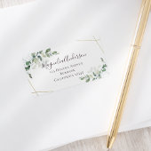 Eucalyptus Greenery Elegant Weddenschap Label