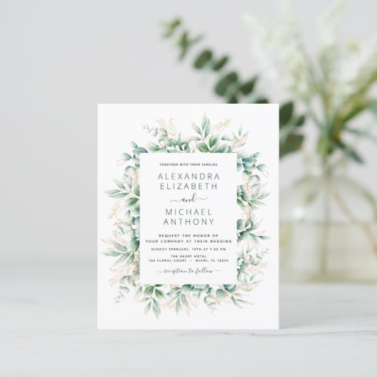Eucalyptus Greenery Elegant Wedding (Staand voorkant)
