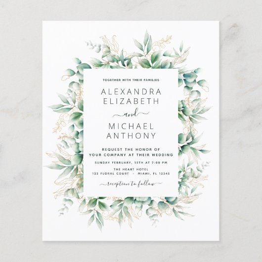 Eucalyptus Greenery Elegant Wedding (Voorkant)