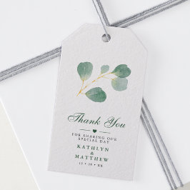 Eucalyptus Greenery Elegant Wedding Bedankt Cadeaulabel