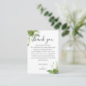 Eucalyptus Greenery Elegant Wedding Bedankt Plaatskaartje (Staand voorkant)
