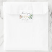 Eucalyptus Greenery Elegant Wedding Bedankt Vierkante Sticker (Tas)