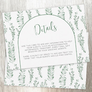 Eucalyptus Greenery Elegant Wedding Details Kaart