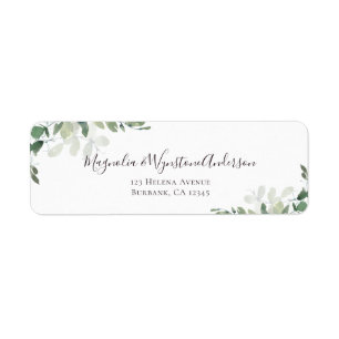 Eucalyptus Greenery Elegant Wedding Etiket