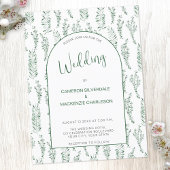 Eucalyptus Greenery Elegant Wedding Invitation Briefkaart