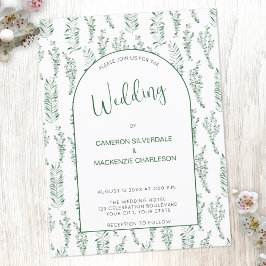 Eucalyptus Greenery Elegant Wedding Invitation Briefkaart