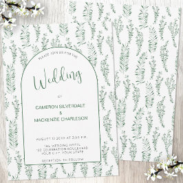 Eucalyptus Greenery Elegant Wedding Kaart