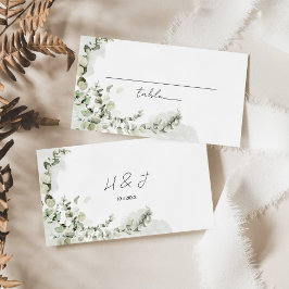 Eucalyptus Greenery Elegant Wedding Plaatskaartje