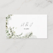 Eucalyptus Greenery Elegant Wedding Plaatskaartje (Achterkant)