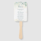 Eucalyptus Greenery Elegant Wedding Programme Handwaaier (Voorkant)